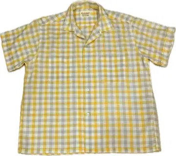 60s VINTAGE SHIRT L 네프 블록 체크 반팔 셔츠