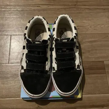 반스 VANS 올드스쿨 벨크로 체커 여성용