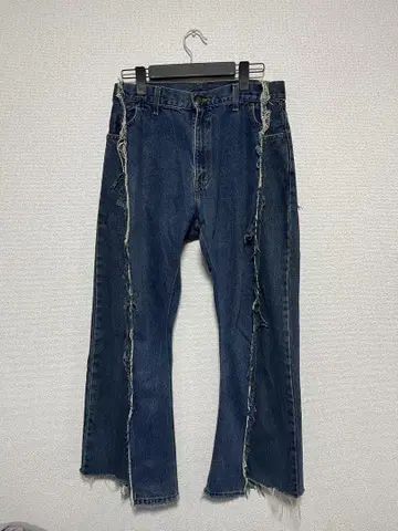 다크 블루 부츠 컷 데님