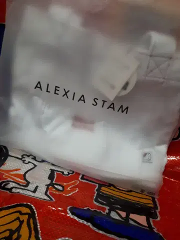 키티 ALEXIA STAM 콜라보 화이트 토트백