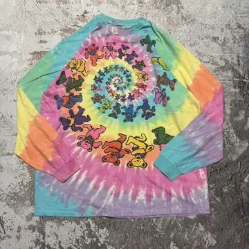 90s GRATEFUL DEAD 데드 베어 타이다이 롱 T 밴 T