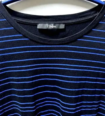 Z Zegna 블랙/파랑 스트라이프 티셔츠