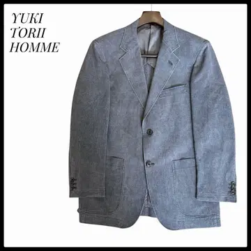 YUKI TORII HOMME 그레이 테일러드 자켓 남성용 비즈니스