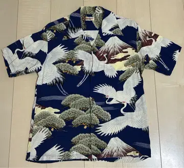 선서프 알로하 셔츠 학, 소나무, 후지산 SUN SURF CRANE