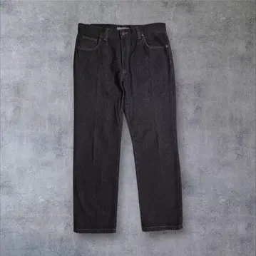 BASIC JEANS 남성용 스트레이트 청바지 심플 L 사이즈 블랙