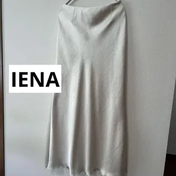 IENA 이에나 더블 새틴 스커트 36 화이트 슬릿