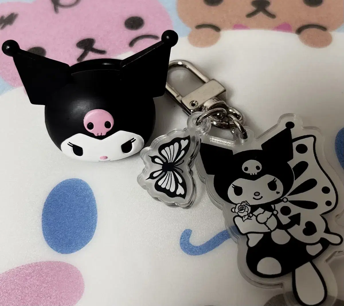 Authentic Sanrio Nastyfancyclub Kuromi Butterfly Keyring Seven Eleven Vahn Gacha Bulk