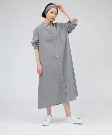 BABYLONE 스트라이프 셔츠 원피스