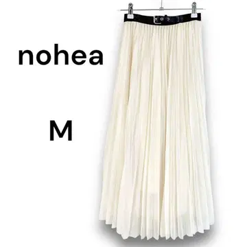 nohea 노헤야 플리츠 스커트 M 화이트 무지 심플 예쁜 포멀
