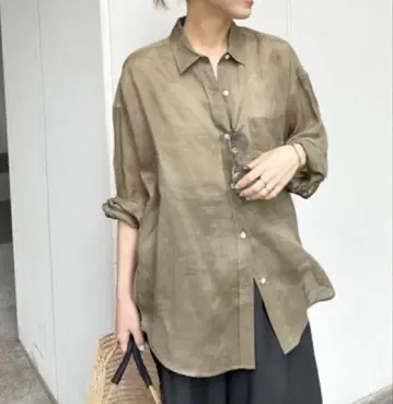 저널 스탠다드 리룸 라미 오버 사이즈 셔츠 카키