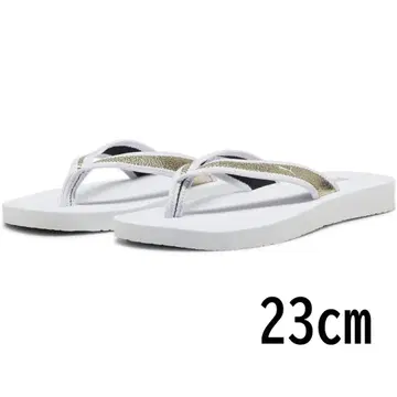 비치 샌들 화이트/골드 23cm 비치샌들 세련된 푸마
