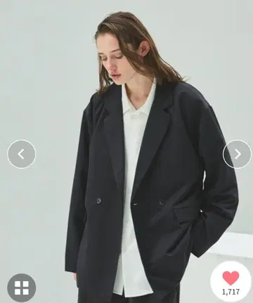 cussil 쿠실 드레스 트윌 와이드 슬리브 더블 테일러드 자켓 M