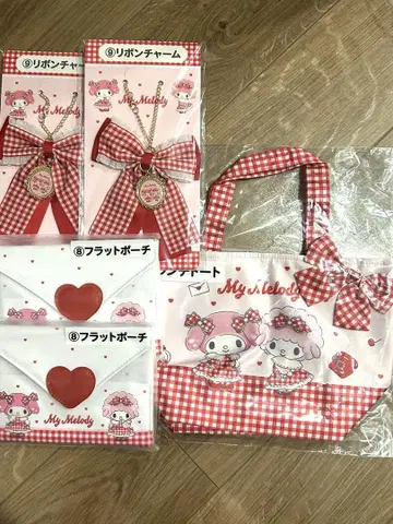 산리오 마이멜로디 피아노 당첨 복권 제일복권 플랫 파우치