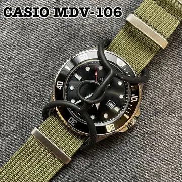 CASIO MDV-106 카지키 다이버스 커스텀 블랙 NATO
