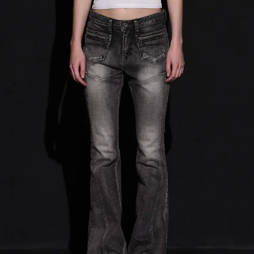 ★TREEMINGBIRD★ Raw Cut Balloon Denim Pants Trimming Bird Raw Cut Balloon Denim Pants (Size 3) #트리밍