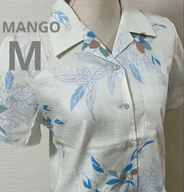 MANGO 망고 카리유시 의류 새상품급! 여성용 오키나와 알로하 셔츠