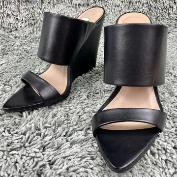 STEVE MADDEN 샌들 가죽 통굽 웨지 밑창 사이드 고어