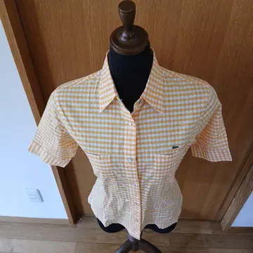 LACOST 여성용 셔츠 40 오렌지 & 화이트