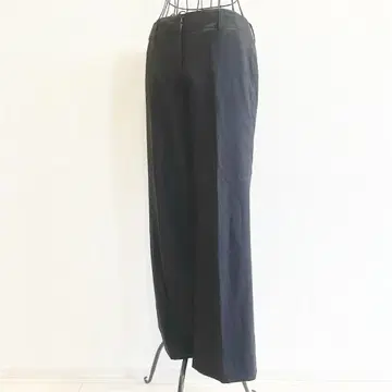 엠프리미어 블랙 스트레이트 팬츠 슬랙스 블랙 일본제 심플