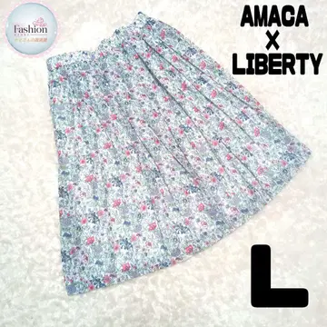 아마카 AMACA 리버티 LIBERTY 레이첼 패턴 플리츠 스커트
