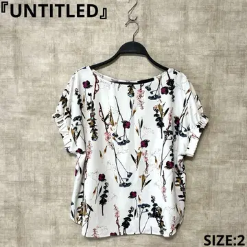 일본제 [UNTITLED] 꽃무늬 반팔 블라우스 SIZE2