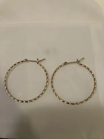 아가트 후프 귀걸이 k10YG