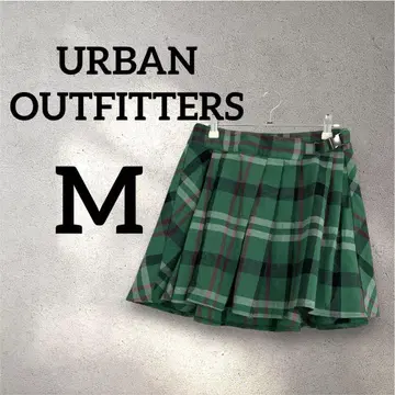 URBAN OUTFITTERS [M] 그린 체크 플리츠 스커트