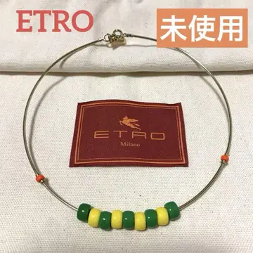 ETRO 에트로 비즈 초커 여름 골드 백 세트
