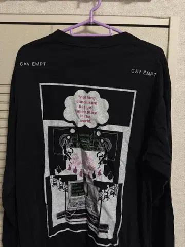 CAV EMPT 그래픽 긴팔 티셔츠 블랙