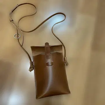 스마트폰 숄더 사코슈 다크 브라운 천연 가죽