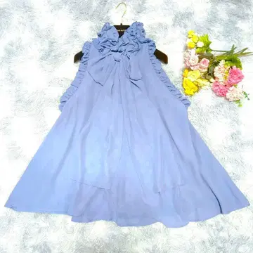 새상품급 벨 빈티지 티셔츠 프리 사이즈 프릴 칼라 보타이 미들 기장