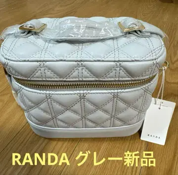 여성용 RANDA 퀼팅 2WAY 베니티 백 그레이 랜다 새상품