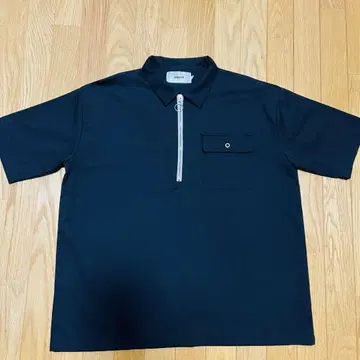 하프 지퍼 셔츠 블랙 검정