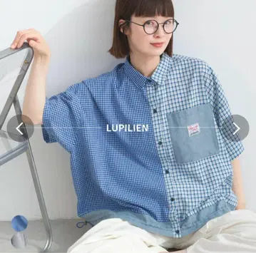 lupilien 루피리안 새상품 밑단 드로스트 리메이크 체크 셔츠