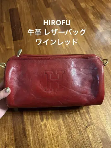 HIROFU 히로후 소가죽 핸드백 레드