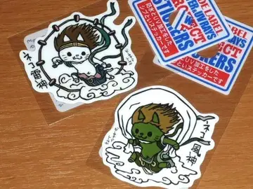 고양이 번개 신 2장 세트 스몰 스티커 B-SIDE LABEL 고양이 신