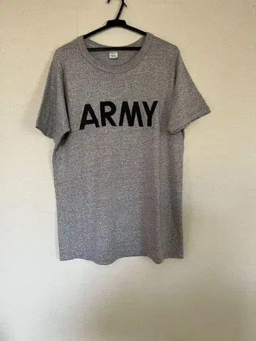 레어 챔피언 80s 트리코 태그 ARMY 티셔츠 멜란지 그레이