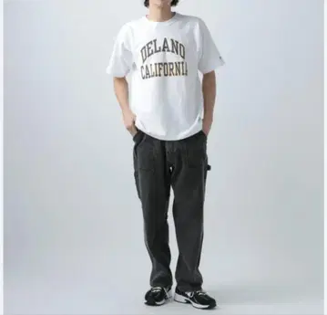 2024SS 챔피온 리버스 위브 프린트 티셔츠 화이트 화이트 L