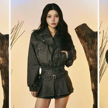 다리치 앤티크 가죽 라이더 자켓