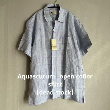 Aquascutum 아쿠아 스큐텀 오픈 카라 셔츠 오픈 카라