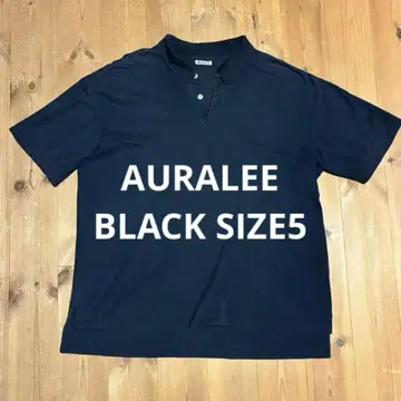 AURALEE 오라리 더블 크로스 피케 셔츠 블랙 SIZE5