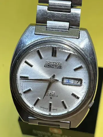 세이코 5 ACTUS 오토매틱 23 주얼 DAY DATE 정품 벨트 작동