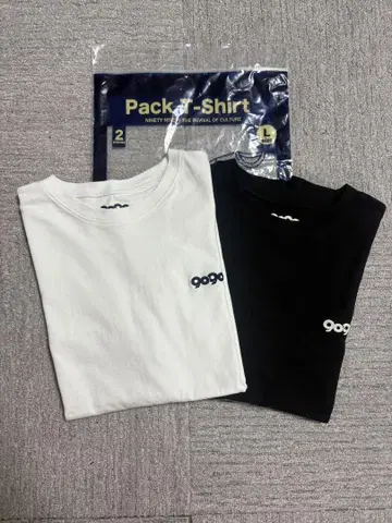 9090 Pack T-Shirt 2장 세트 L 사이즈 팩 T