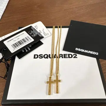 DSQUARED2 골드 2줄 체인 목걸이