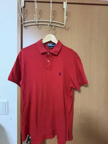 폴로 바이 랄프 로렌 빨간색 반팔 피케 셔츠