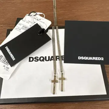 DSQUARED2 실버 2줄 체인 목걸이