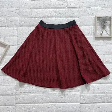 미니 플레어 스커트 보르도 버건디 M 사이즈