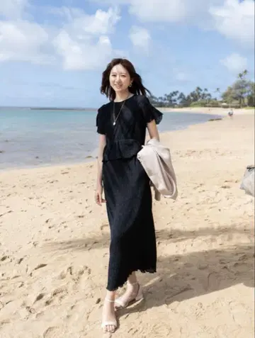 메종 에쉘 에어리 셔링 원피스