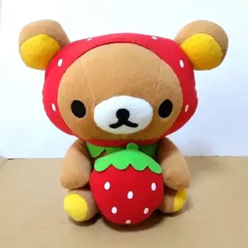 리락쿠마 딸기 봉제 인형 저금통
