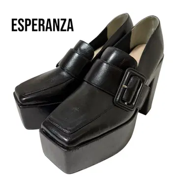 ESPERANZA 에스페란자 플랫폼 힐 로퍼 블랙